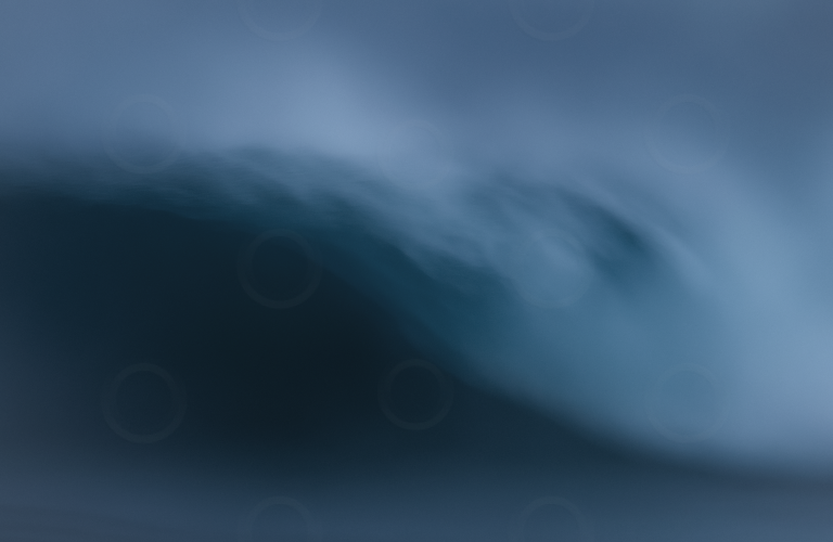 Photograph of a blue wave.