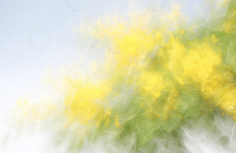 Digtial oil painting of yellow flowers.