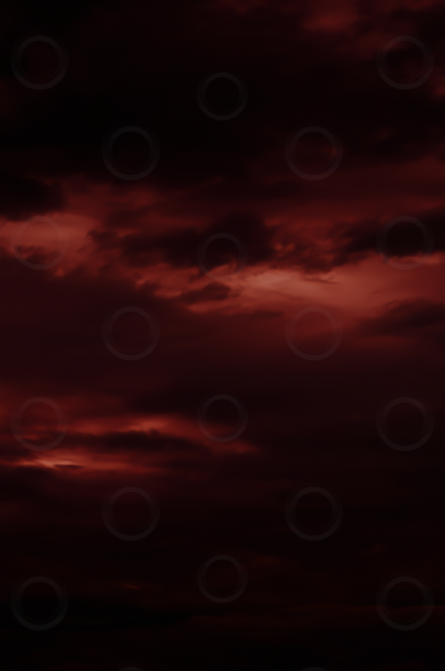 Dark red storm clouds
