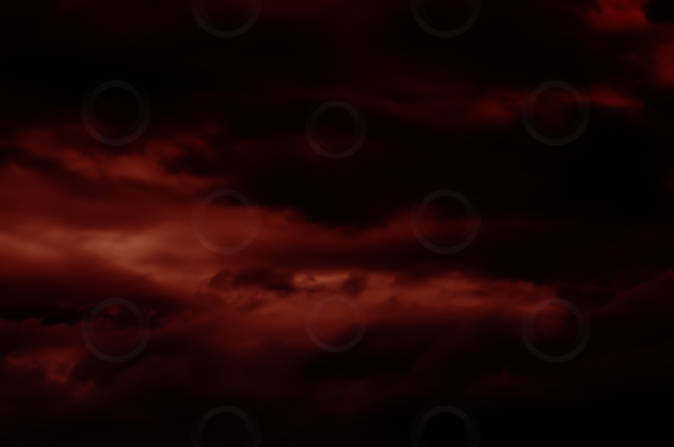 Dark red storm clouds